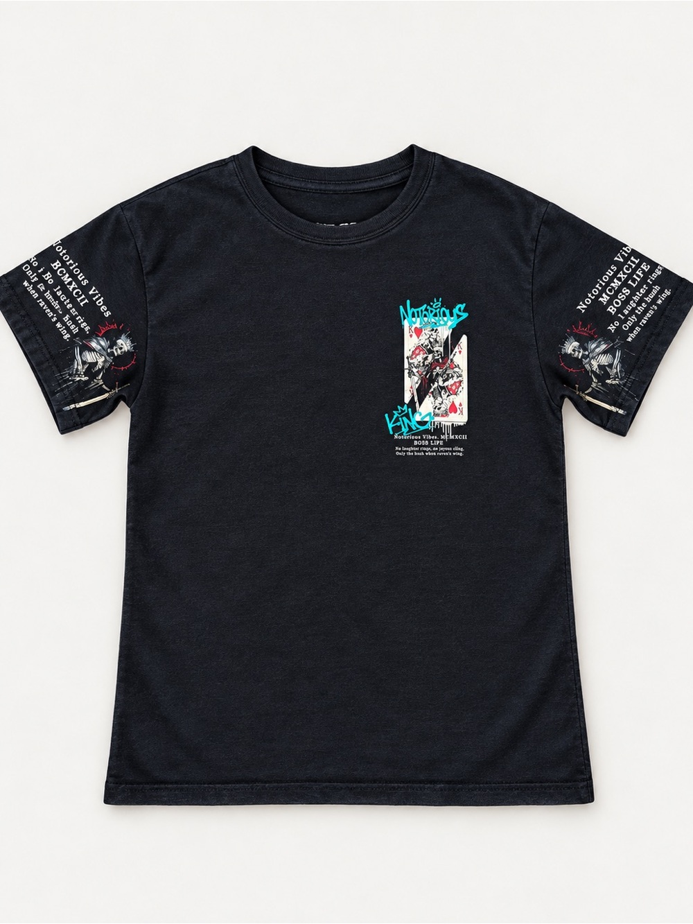 Fresh Laundry Notorious King Graphic T-Shirt Black Boys Size Medium